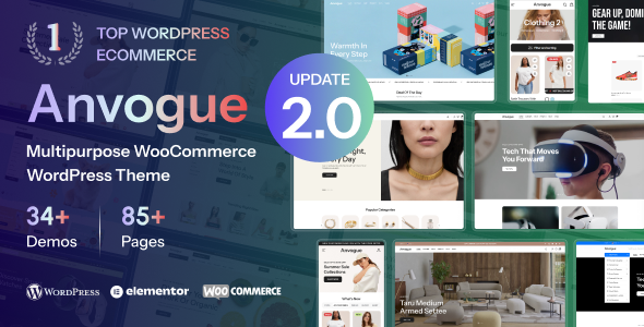 服装网站演示：Anvogue - Multipurpose WooCommerce WordPress Theme-墨熠合众